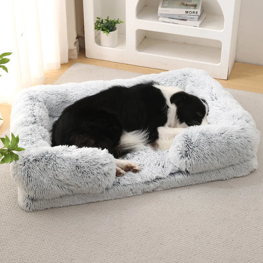 Warm & Washable Square Pet Sofa Bed for Dogs & Cats