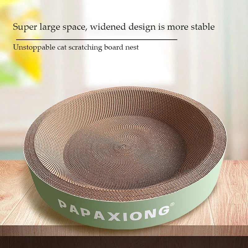Durable Corrugated Cardboard Cat Scratcher & Bed