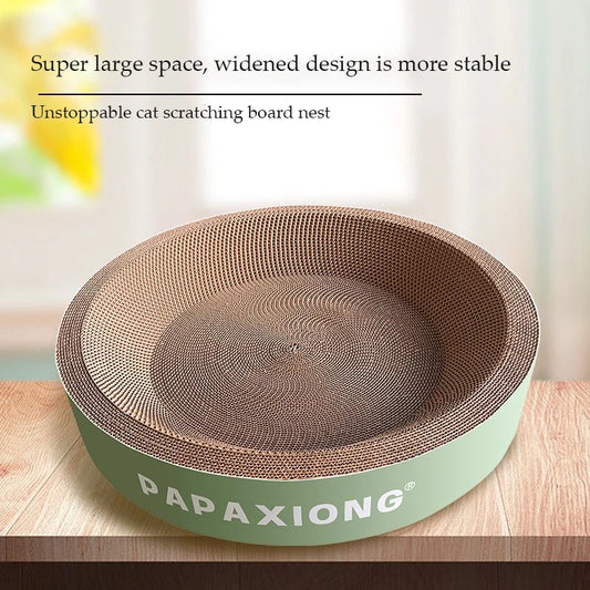 Durable Corrugated Cardboard Cat Scratcher & Bed